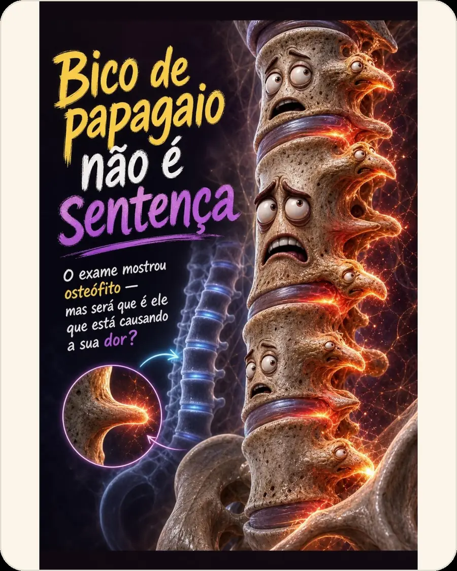 Bico de papagaio não é sentença. O exame mostrou osteófito — mas será que é ele que está causando a sua dor?
