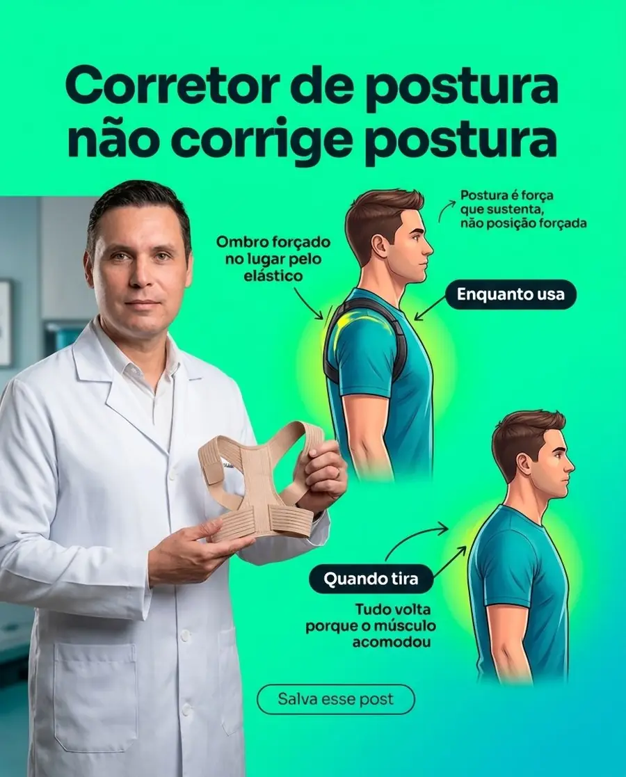 Post do Dr. Hélio no Instagram: Corretor de postura não corrige postura