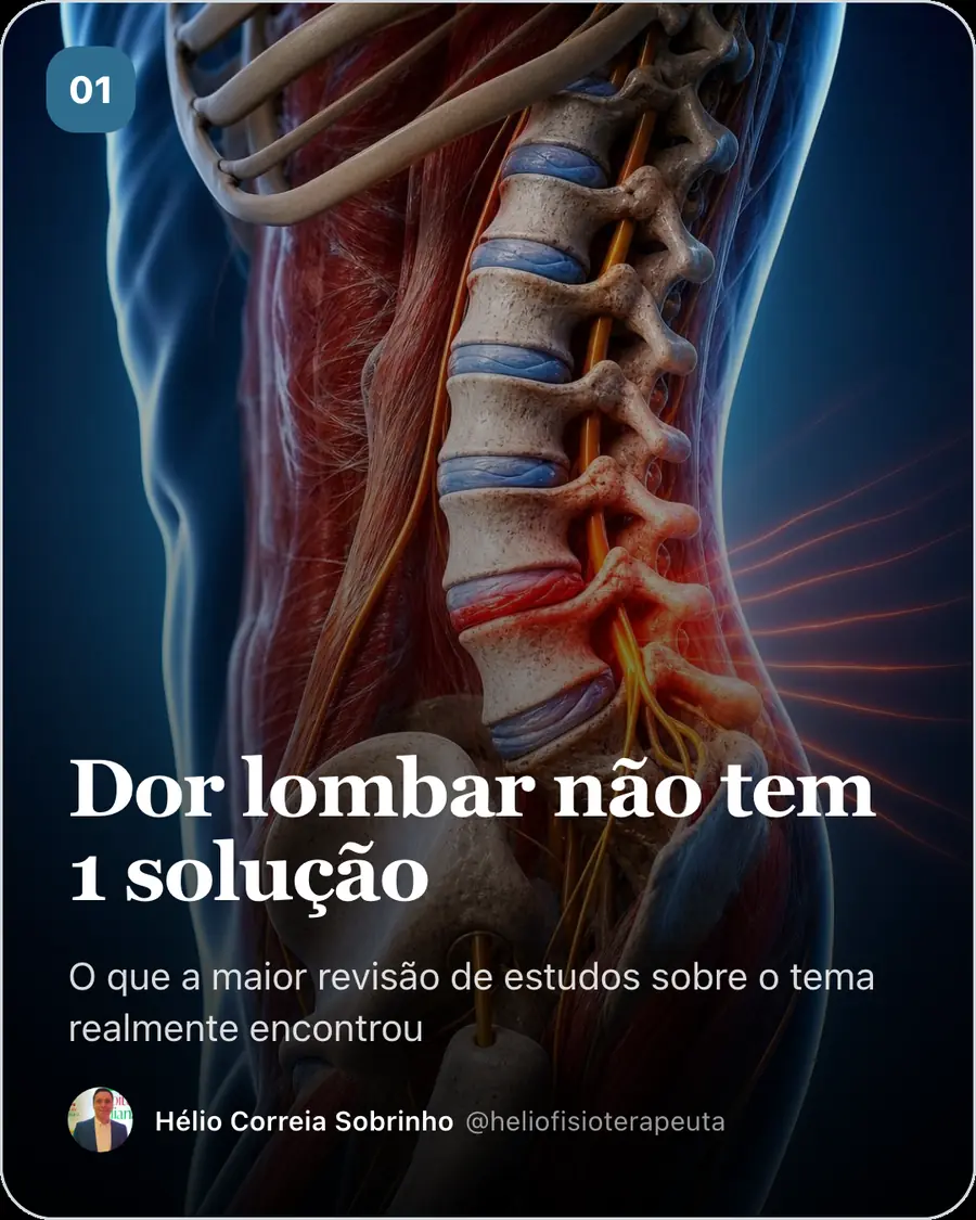 Dor lombar não tem 1 solução. O que a maior revisão de estudos sobre o tema realmente encontrou