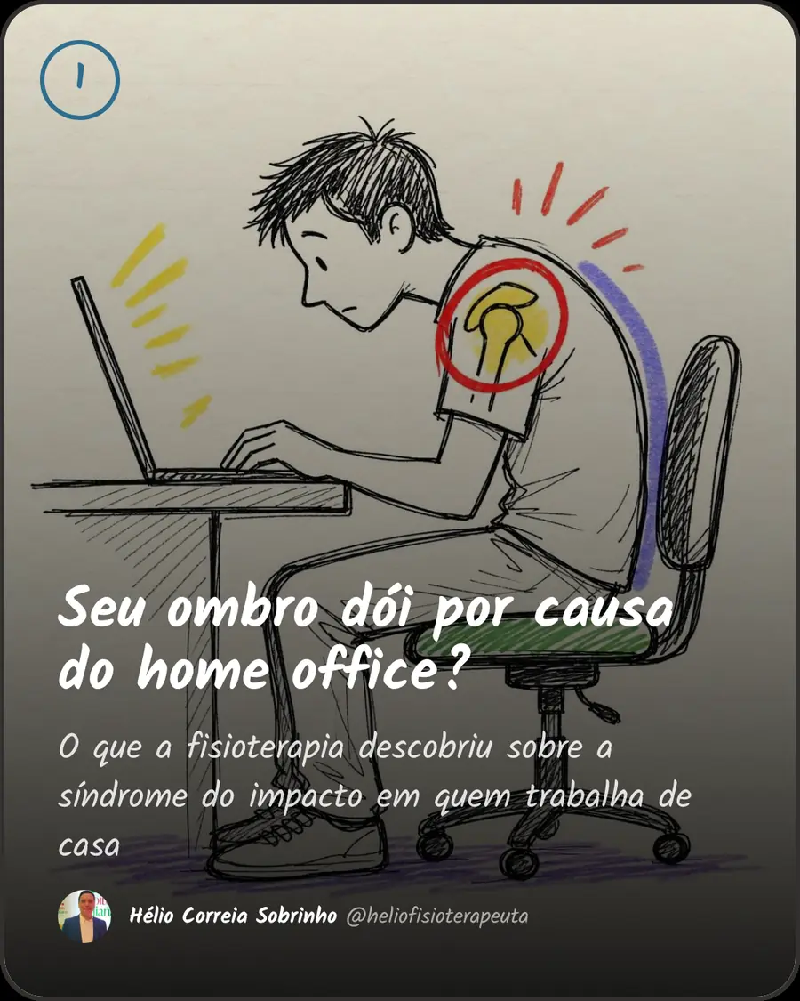 Seu ombro dói por causa do home office?. O que a fisioterapia descobriu sobre a síndrome do impacto em quem trabalha de casa