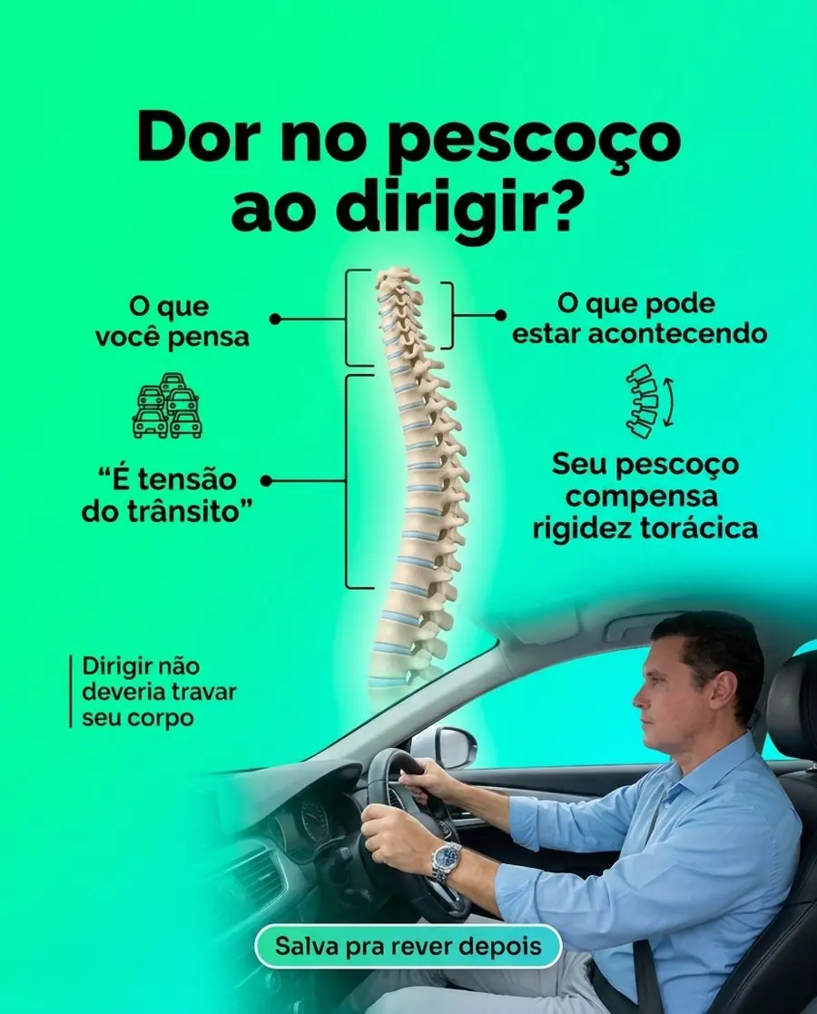 Post do Dr. Hélio no Instagram: Dor no pescoço ao dirigir?