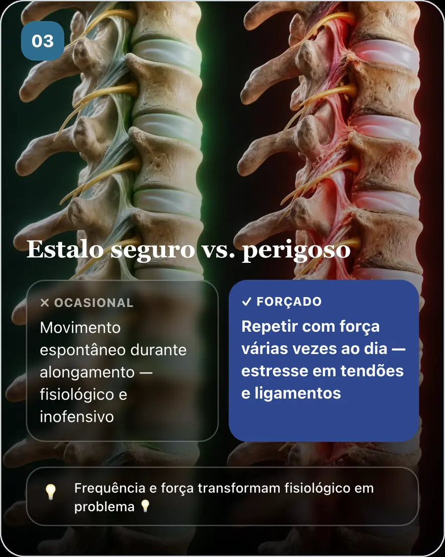 Estalo seguro vs. perigoso