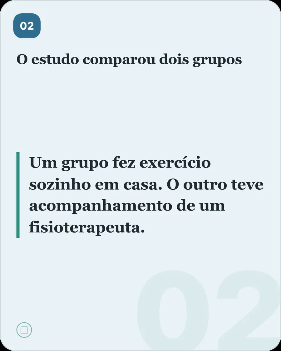 O estudo comparou dois grupos
