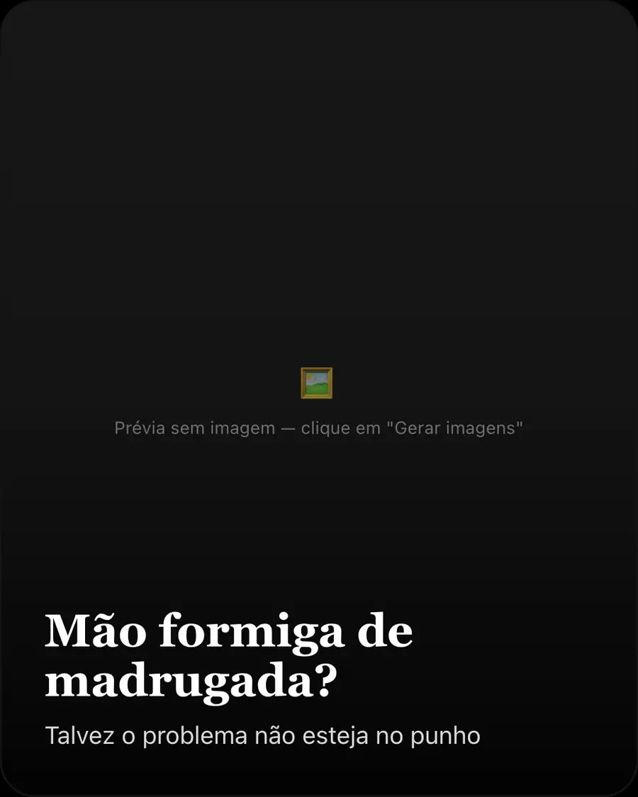 Mão formiga de madrugada?. Talvez o problema não esteja no punho