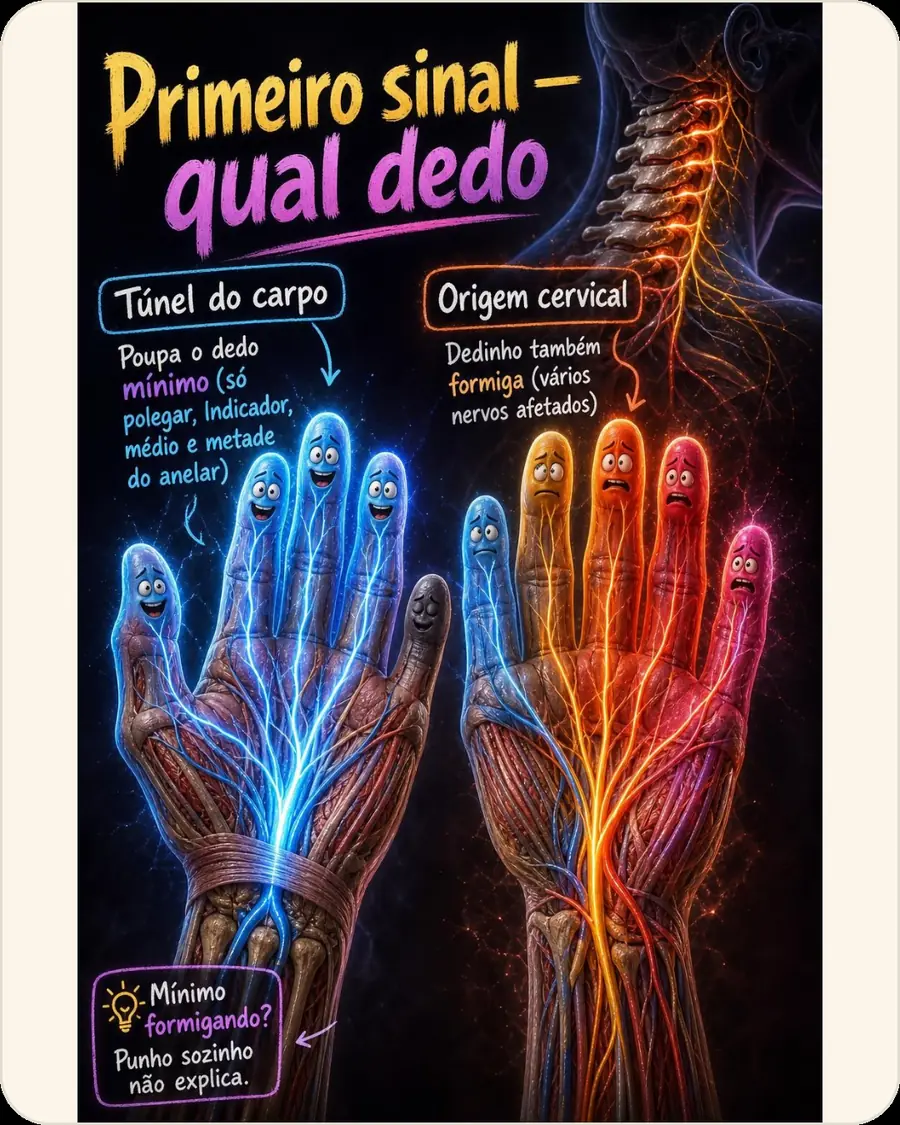 Primeiro sinal — qual dedo