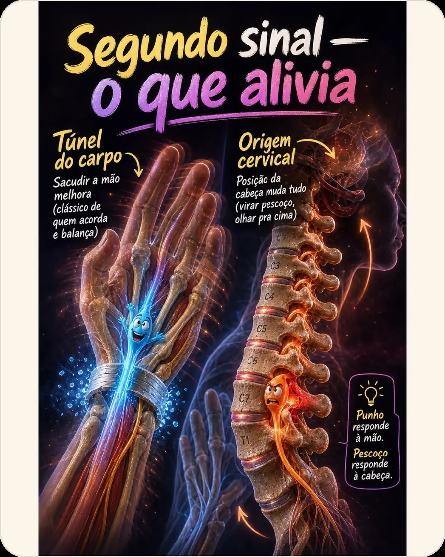 Segundo sinal — o que alivia