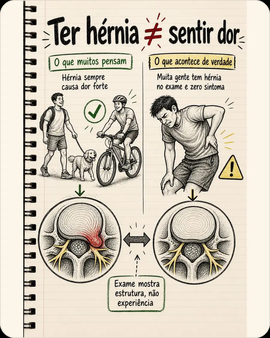 Ter hérnia ≠ sentir dor