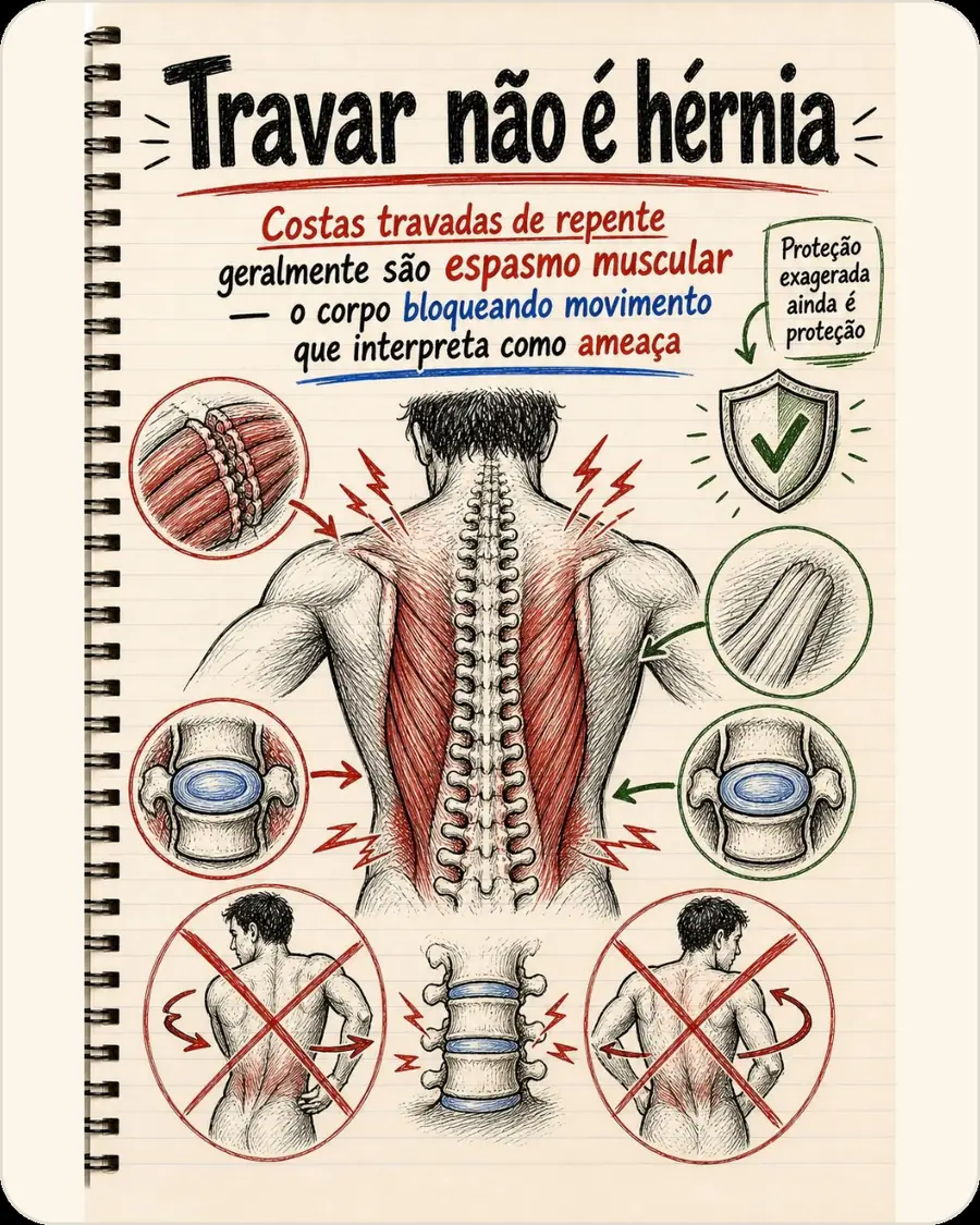 Travar não é hérnia