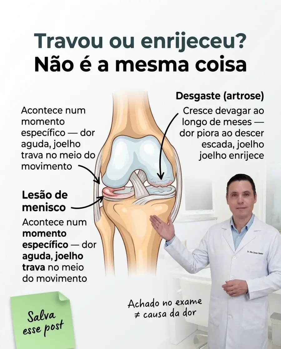 Post do Dr. Hélio no Instagram: Travou ou enrijeceu? Não é a mesma coisa