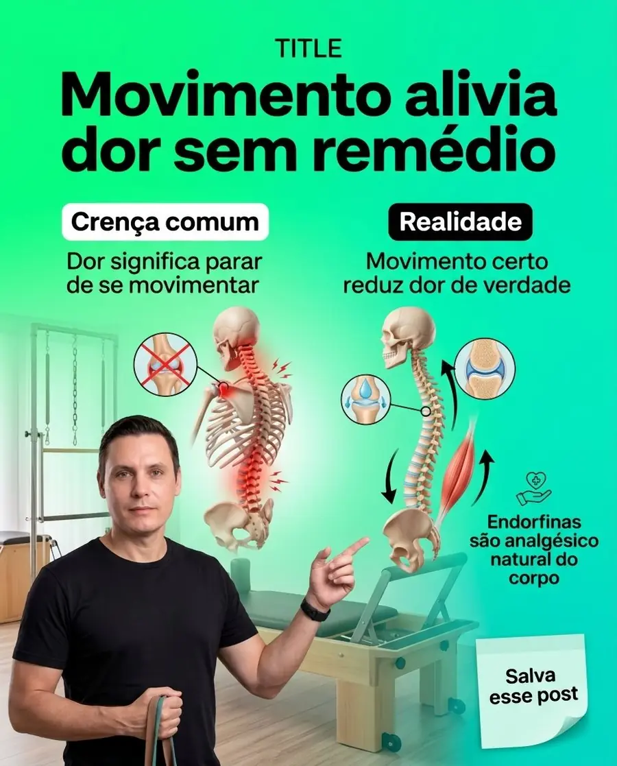 Post do Dr. Hélio no Instagram: Movimento alivia dor sem remédio
