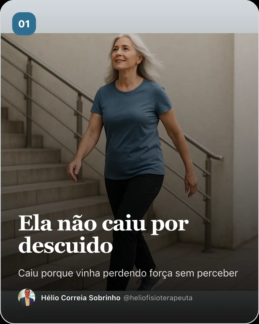Ela não caiu por descuido. Caiu porque vinha perdendo força sem perceber