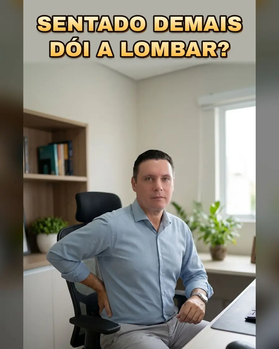 Post do Dr. Hélio no Instagram: Sentado demais dói a lombar?