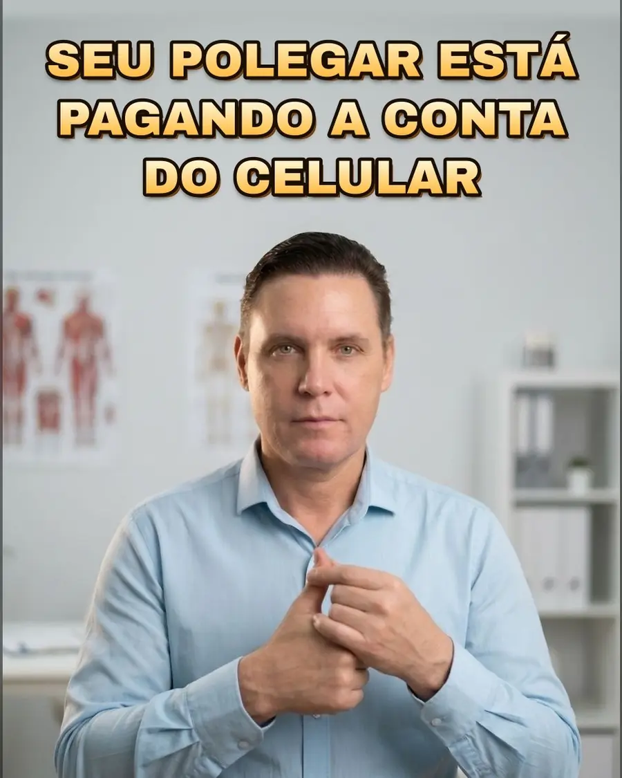 Post do Dr. Hélio no Instagram: Seu polegar está pagando a conta do celular