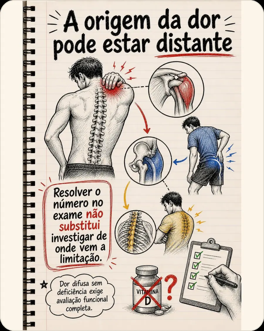 A origem da dor pode estar distante