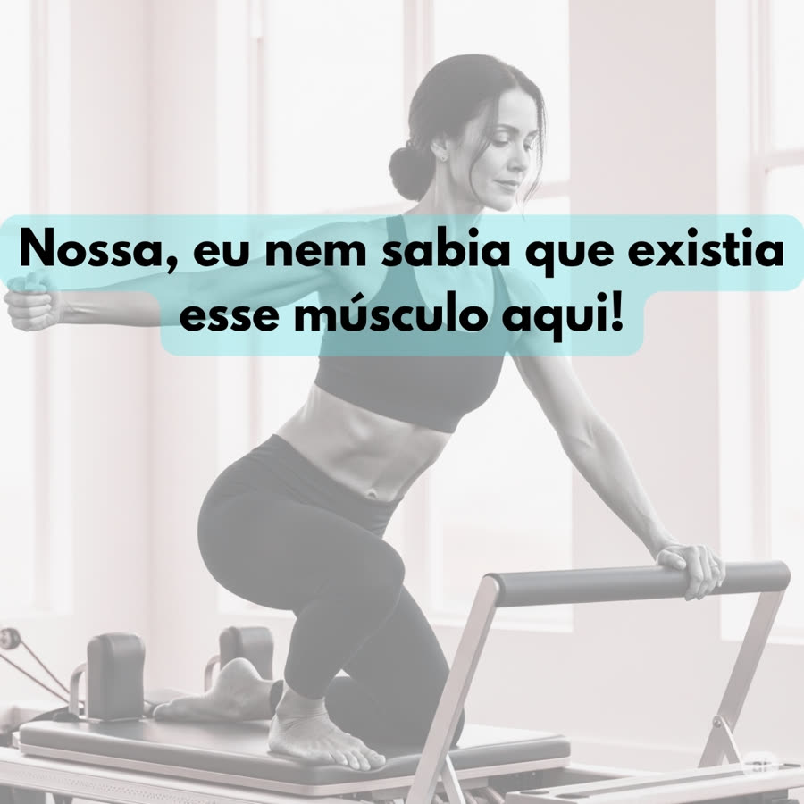 Aluna em exercício no Reformer